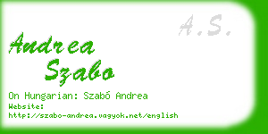 andrea szabo business card